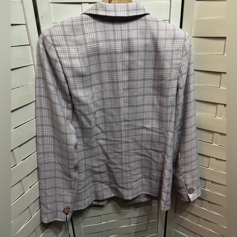 NWT John Meyer of Norwich Purple Plaid Blazer - Picture 5 of 8
